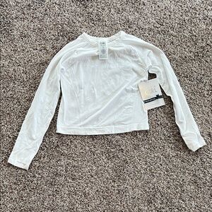 Athleta White Long Sleeve Tee